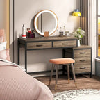 Bureau d'ordinateur à 5 tiroirs, bureau d'étude avec caisson de rangement réversible pour bureau à domicile