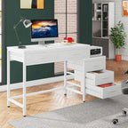 Bureau d'ordinateur à 5 tiroirs, bureau d'étude avec caisson de rangement réversible pour bureau à domicile