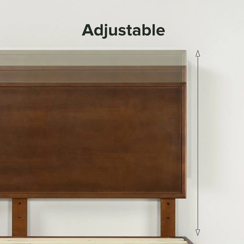 Lit plateforme en bois Priage by Zinus Deluxe style milieu du siècle