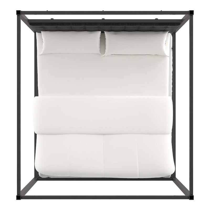 Lit à baldaquin Solivita King-size avec cadre en nickel noir par INSPIRE Q Bold