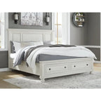 Signature Design by Ashley Robbinsdale Antique White Storage Bed