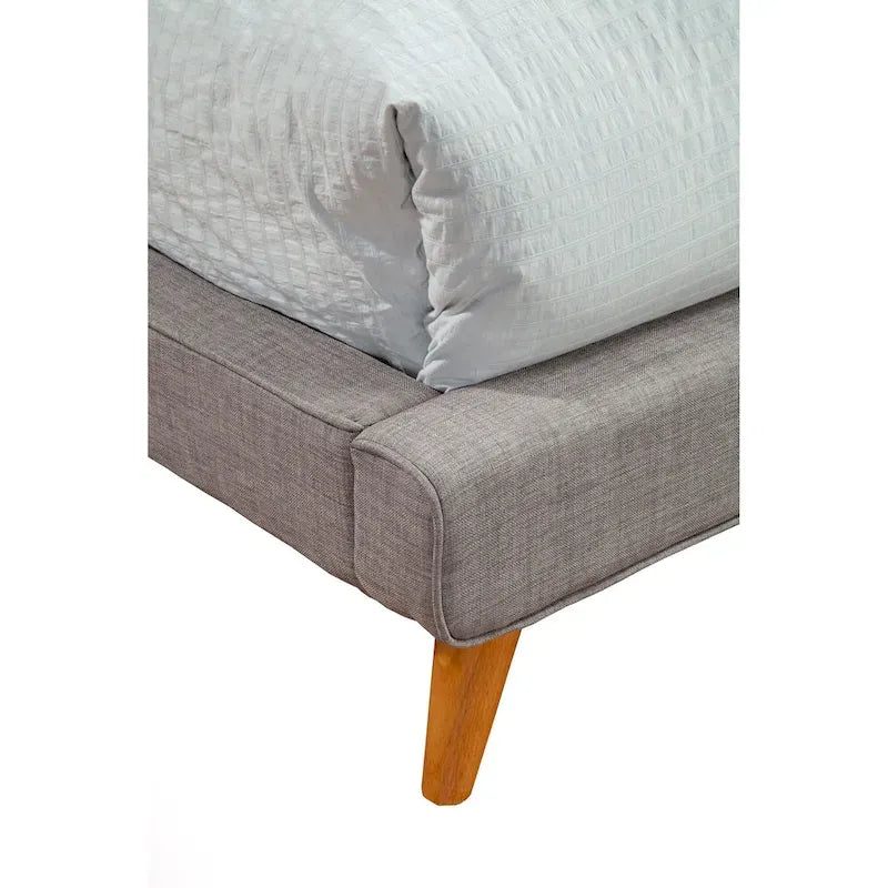 Lit plateforme rembourré gris foncé Porch &amp; Den Hindon