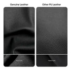 Fauteuil de bureau ergonomique à dossier haut en cuir véritable côtelé - Non disponible