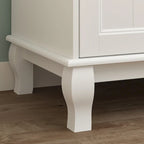 Armoire-penderie familiale en bois laqué blanc, 63W, avec tringles à vêtements