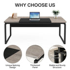 Bureau de direction en L de 63 pouces avec caisson de rangement réversible et tiroirs de rangement