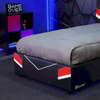 Cadre de lit gaming eSports X Rocker Orion, noir/rouge, 1 place