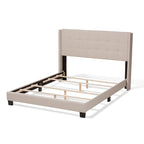 Lit contemporain en tissu capitonné par Baxton Studio