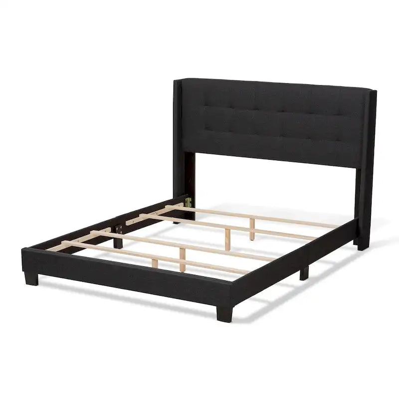 Lit contemporain en tissu capitonné par Baxton Studio