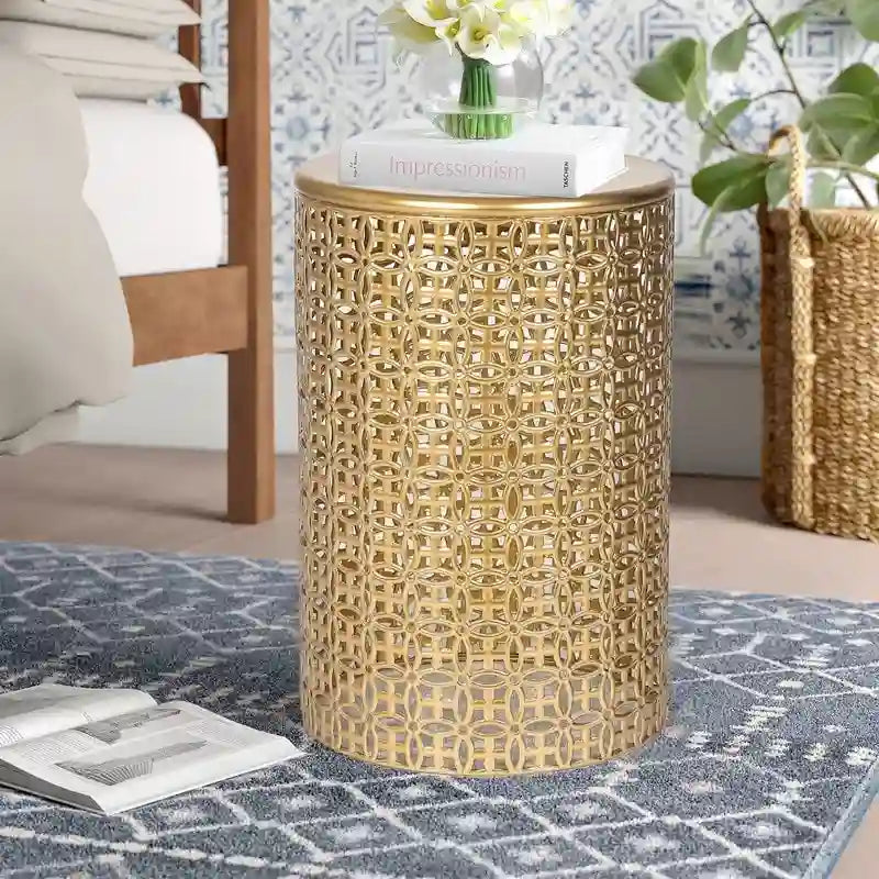 Ensemble de 2 tables d'appoint rondes en métal Adeco