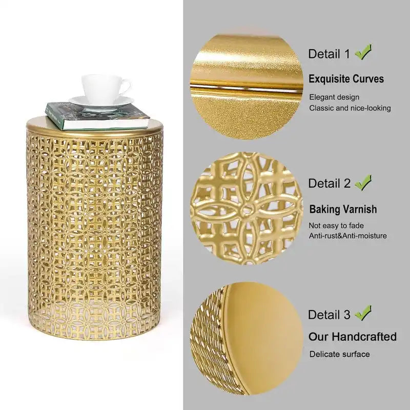 Ensemble de 2 tables d'appoint rondes en métal Adeco