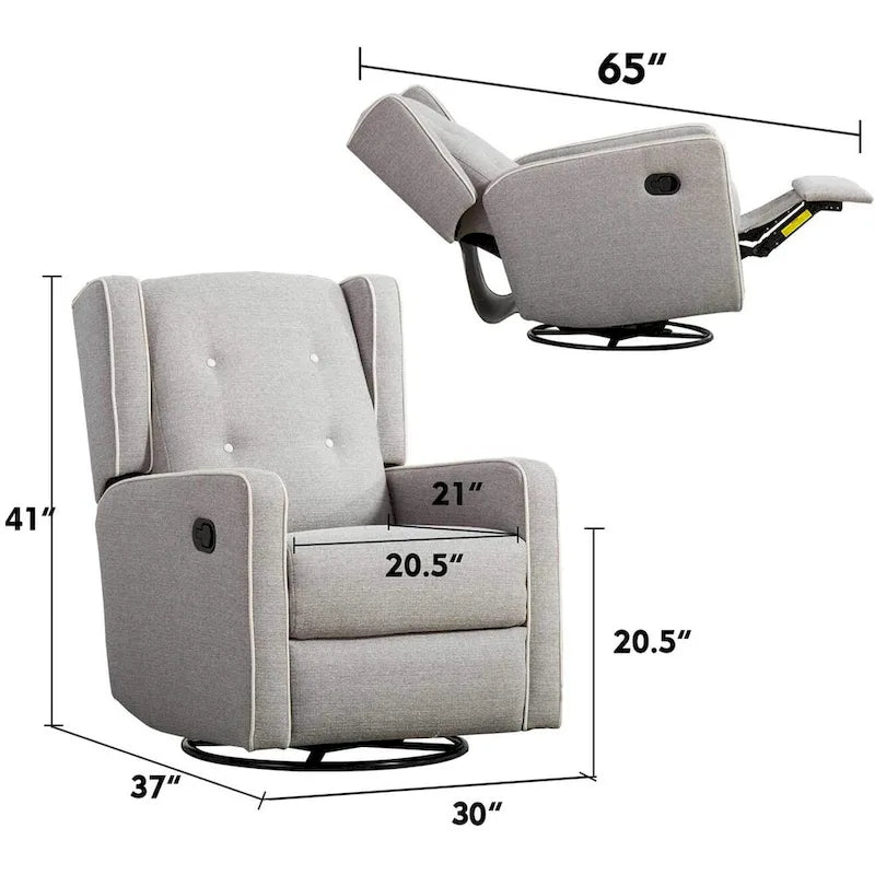 Fauteuil inclinable pivotant à bascule de course, ensemble de deux