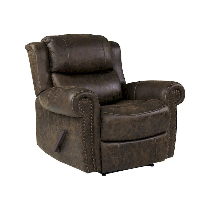 Fauteuil inclinable Copper Grove Dilsen extra large à accoudoirs roulés, modèle « Wall Hugger ».