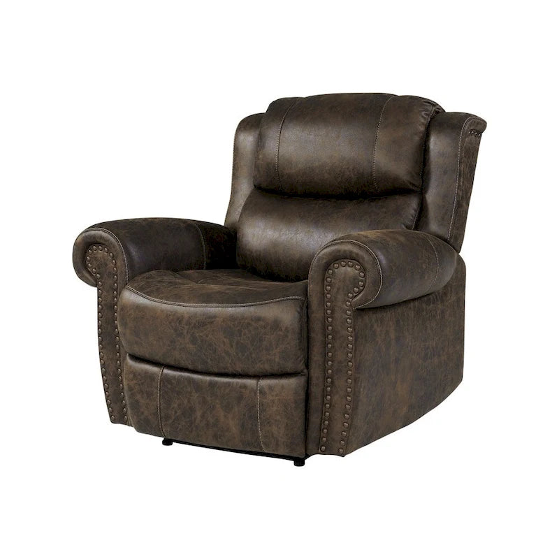 Fauteuil inclinable Copper Grove Dilsen extra large à accoudoirs roulés, modèle « Wall Hugger ».