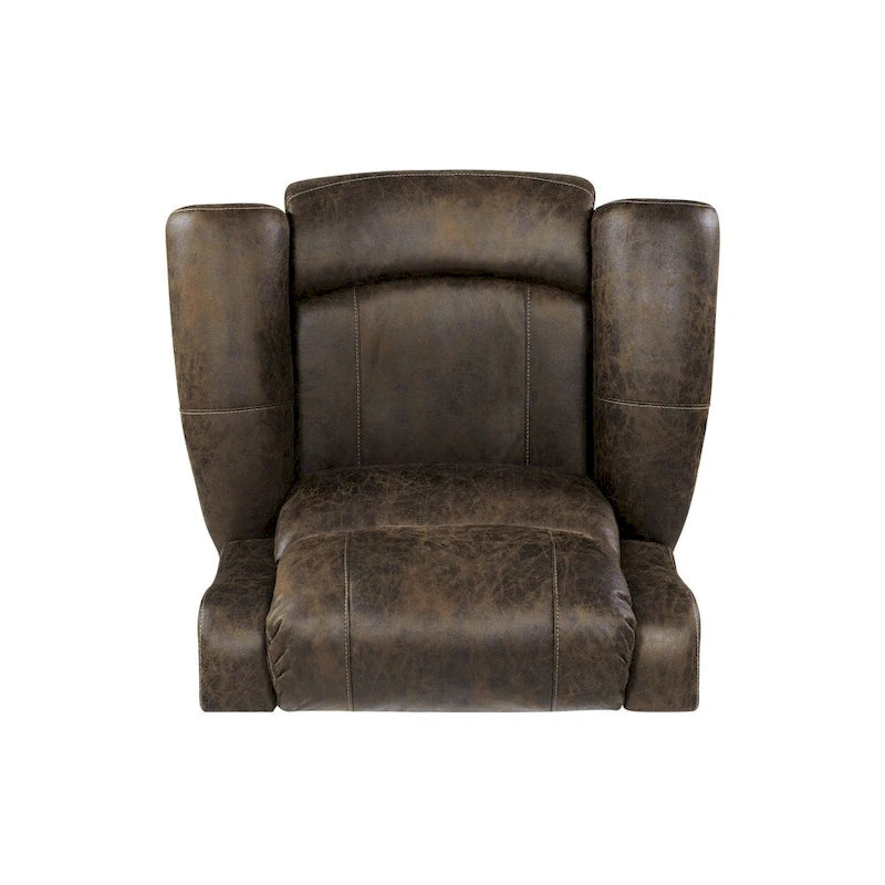 Fauteuil inclinable Copper Grove Dilsen extra large à accoudoirs roulés, modèle « Wall Hugger ».