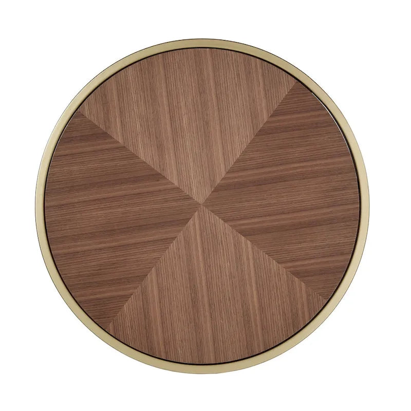 Table d'appoint ronde Cooke avec piètement en métal de la collection iNSPIRE Q Modern