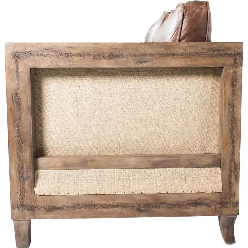 Canapé vintage en cuir marron Dina d'Aurelle Home