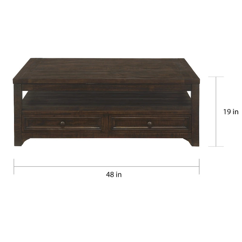 Table basse relevable en bois massif Carbon Loft Helcar