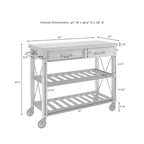 Chariot de cuisine Crosley Roots - 42 po L x 18 po P x 36,75 po H
