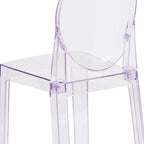 Chaise à dossier ovale en cristal transparent - Chaises de mariage