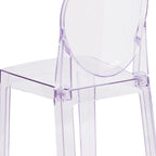 Chaise à dossier ovale en cristal transparent - Chaises de mariage
