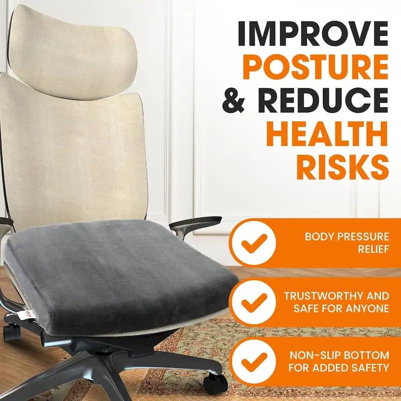 Coussin de siège extra-large en mousse à mémoire de forme ultra-soutien de la collection Cheer