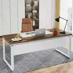 Bureau d'angle en L de 63 pouces avec caisson à roulettes pour bureau à domicile