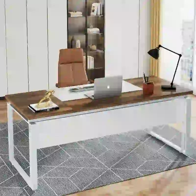 Bureau d'angle en L de 63 pouces avec caisson à roulettes pour bureau à domicile