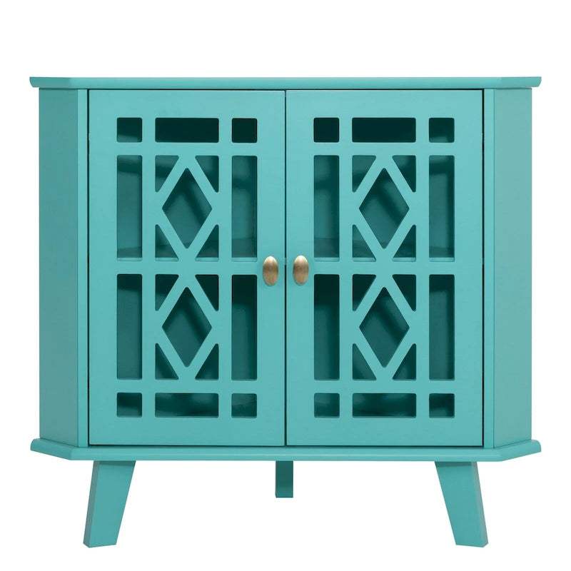 Meuble d'angle buffet autoportant, organisateur de rangement d'angle