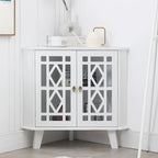 Corner Sideboard Cabinet Free-Standing Corner Storage Organizer
