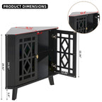 Meuble d'angle buffet autoportant, organisateur de rangement d'angle