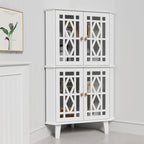 Meuble d'angle buffet autoportant, organisateur de rangement d'angle