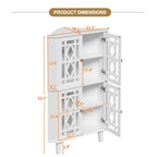 Meuble d'angle buffet autoportant, organisateur de rangement d'angle