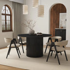 Table de salle à manger ronde sur pied central