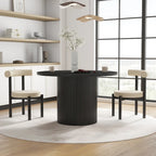 Table de salle à manger ronde sur pied central