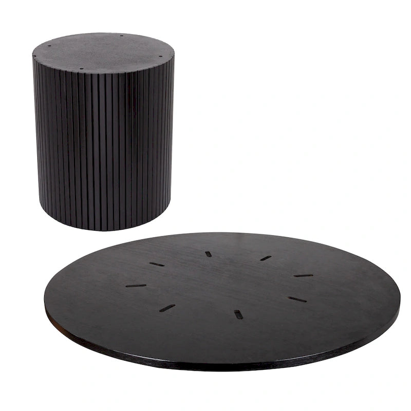 Table de salle à manger ronde sur pied central