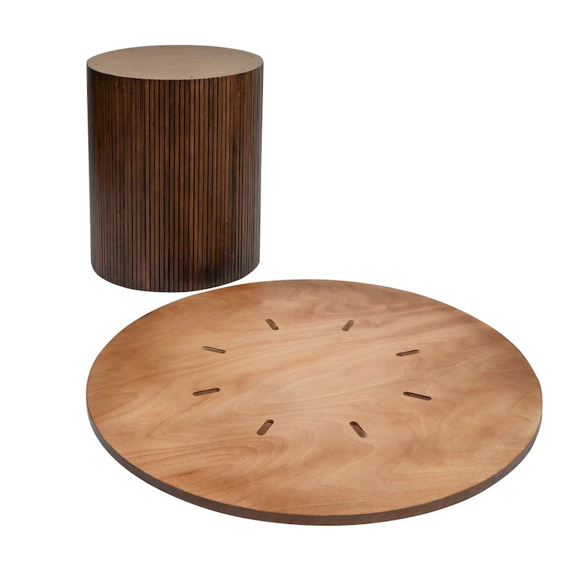 Table de salle à manger ronde sur pied central