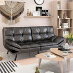 Canapé-lit futon, canapé pliable en mousse à mémoire de forme, convertible en lit de jour avec accoudoirs réglables pour petits espaces