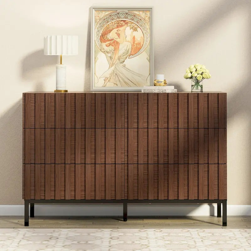 Commode à 6 tiroirs, tour de rangement pour chambre à coucher