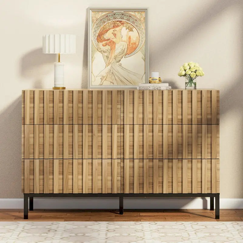 Commode à 6 tiroirs, tour de rangement pour chambre à coucher