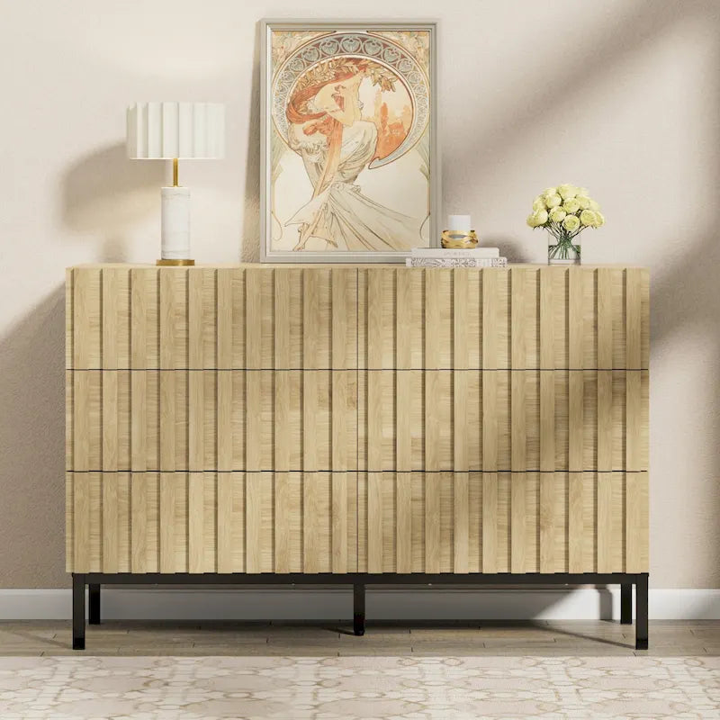 Commode à 6 tiroirs, tour de rangement pour chambre à coucher