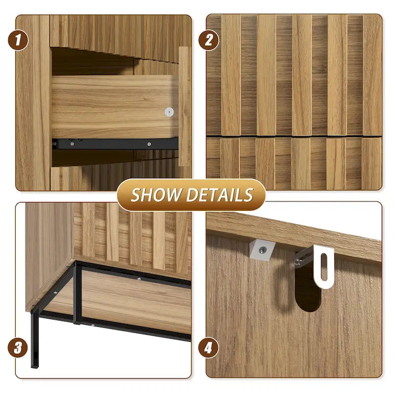 Commode à 6 tiroirs, tour de rangement pour chambre à coucher