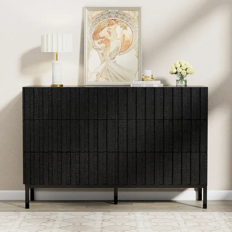 Commode à 6 tiroirs, tour de rangement pour chambre à coucher