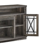 Meuble TV Moasis Highboy 59 pouces à 2 portes avec éclairage LED pour téléviseurs jusqu'à 70 pouces