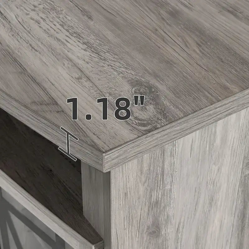 Meuble TV Moasis Highboy 59 pouces à 2 portes avec éclairage LED pour téléviseurs jusqu'à 70 pouces