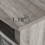 Meuble TV Moasis Highboy 59 pouces à 2 portes avec éclairage LED pour téléviseurs jusqu'à 70 pouces