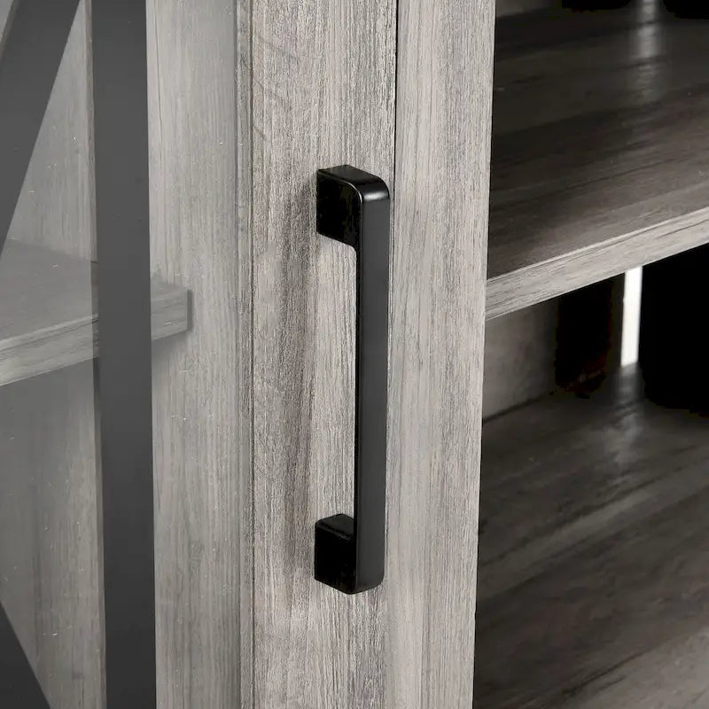 Meuble TV Moasis Highboy 59 pouces à 2 portes avec éclairage LED pour téléviseurs jusqu'à 70 pouces