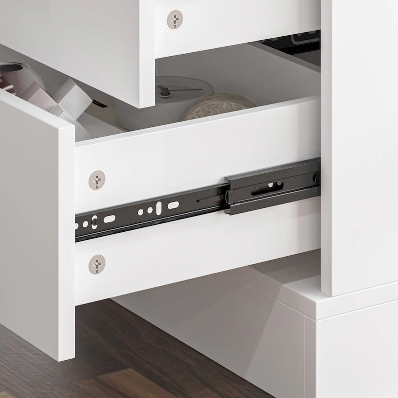 Bureau réglable en hauteur 63 pouces, design ergonomique, grand espace de rangement et possibilité de travailler debout