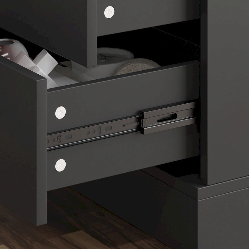 Bureau réglable en hauteur 63 pouces, design ergonomique, grand espace de rangement et possibilité de travailler debout