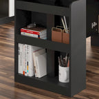 Bureau réglable en hauteur 63 pouces, design ergonomique, grand espace de rangement et possibilité de travailler debout