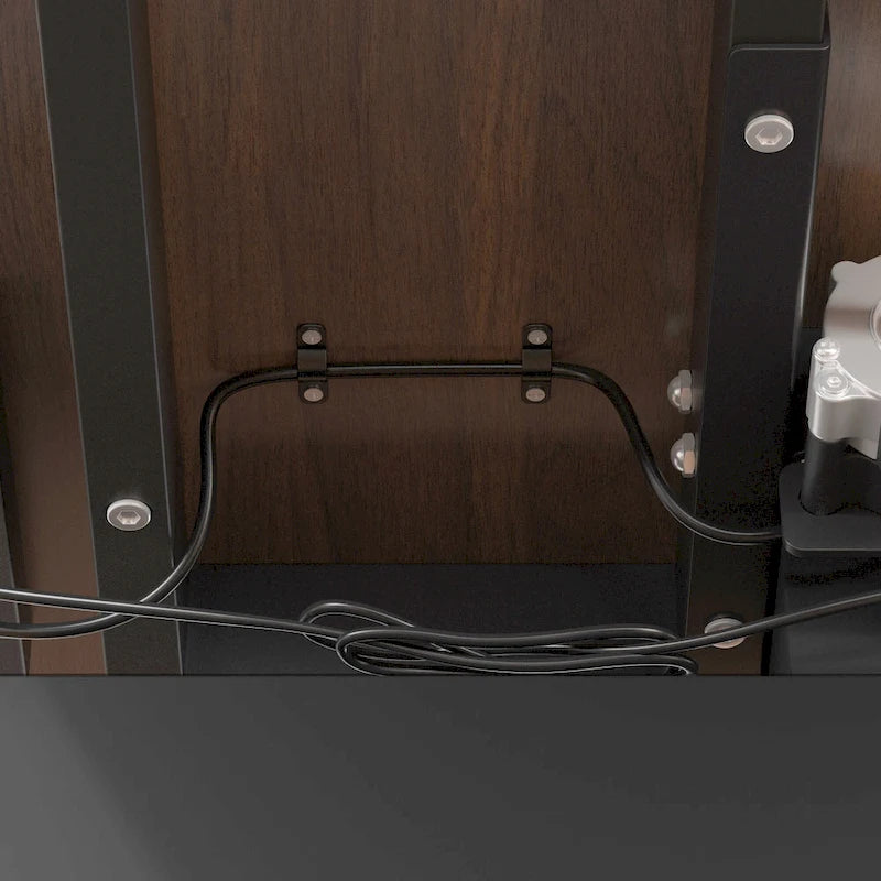 Bureau réglable en hauteur 63 pouces, design ergonomique, grand espace de rangement et possibilité de travailler debout